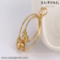 32803 Xuping popular seed beads jewelry, ancient double gold hoop pendant for free sample